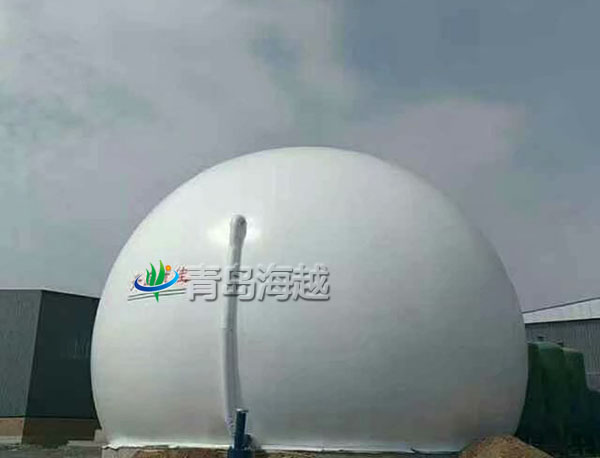 河北省唐山市秸稈生物質氣化發(fā)電雙膜儲氣罐工程案例圖片