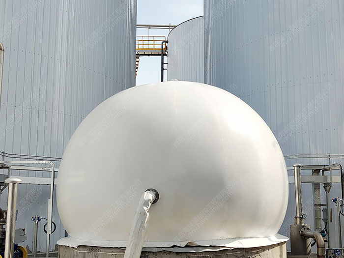 山東煙臺石化污水50m3雙膜氣柜項(xiàng)目
